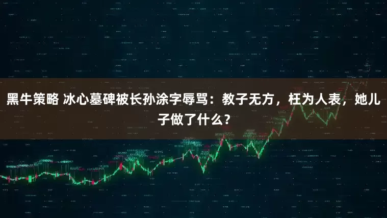 黑牛策略 冰心墓碑被长孙涂字辱骂：教子无方，枉为人表，她儿子做了什么？